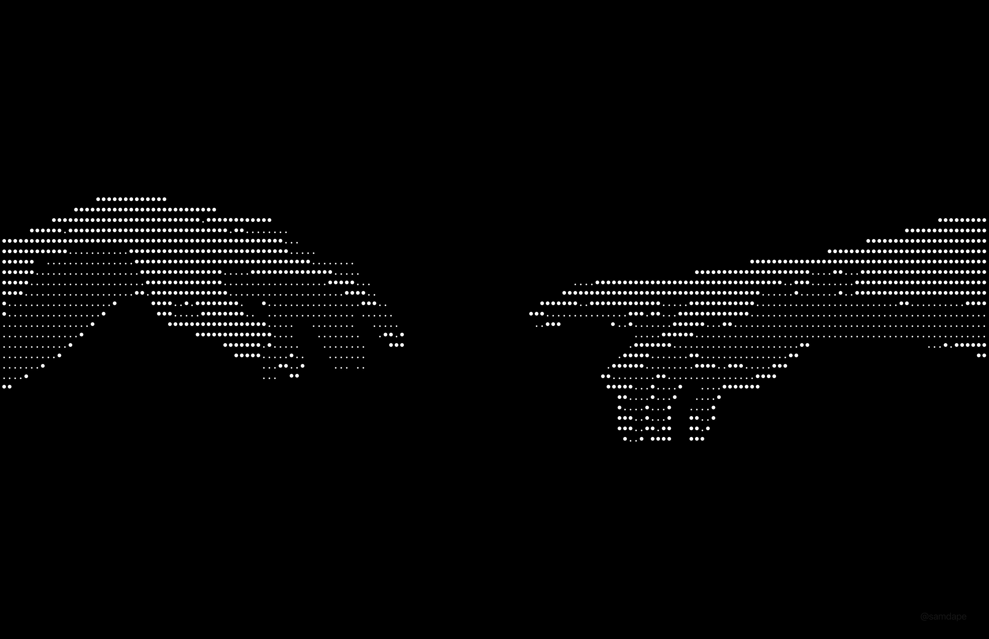 the creation of adam AKA the creation of man by  Michelangelo in ascii form